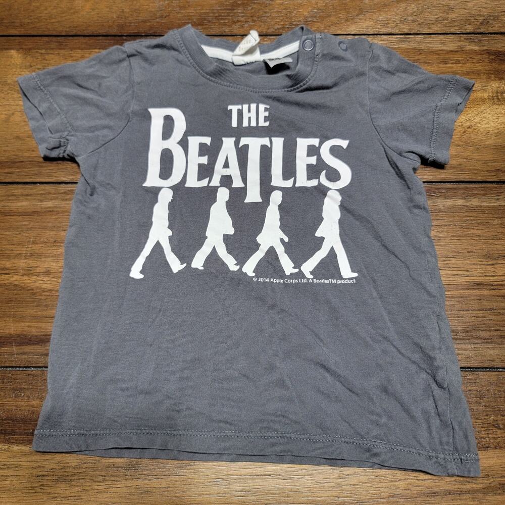H&M Infants The Beatles Grey Unisex Tee - Size 9-12Mo